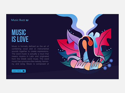 Music buzz (Header Exploration) adobe artwork branding design designer illustration illustrator photoshop uidesign ux ux ui vector