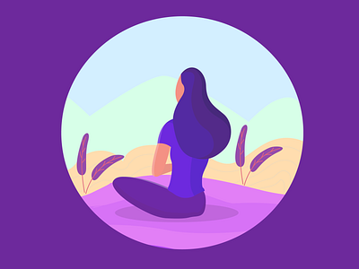 Meditation adobe art design designer illustration ui vector