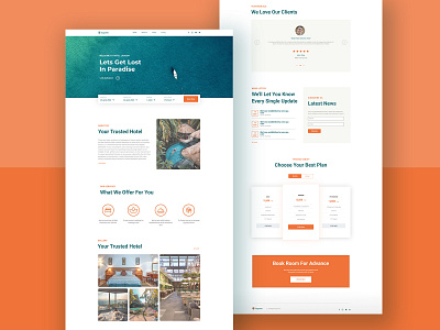 Hotel Landing page exploration 2020 trend branding business digital hotel landing page landing page concept landing page design service ui uidesign ux web website design