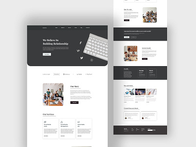 Social media marketing agency 2020 branding business design landing page landing page concept landing page ui marketing agency socialmedia ui ui design ux