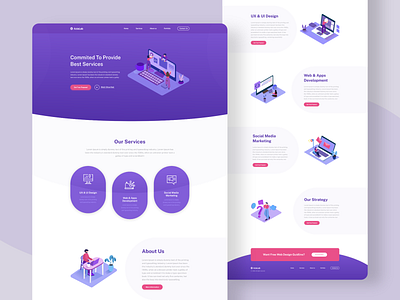 Landing Page exploration by sourav barua on Dribbble