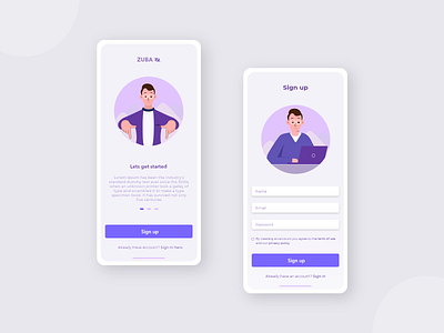 sign up ui concept 2020 app business design designer illustration trending typography ui uidesign user interface design ux