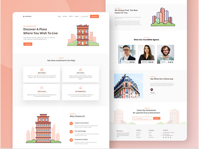 Real Estate Landing Page 2020 agency business header exploration hero home interface landing page minimalist real estate trending ui ui ux user interface design ux ux design web design website