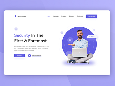 Landing page Hero exploration 2020 cyber header hero section interface design landing page security software ui ui design ux ux design web website