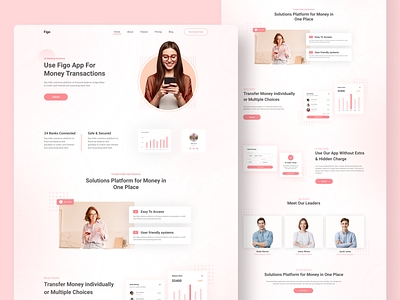 Figo app Landing page 2021 app bank branding creditcard designer finance interface landing page landing page concept platform trending typography ui design ui designer uiux ux web design webdesign