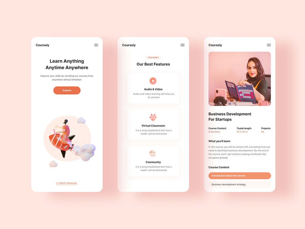 Course Learning Platform by sourav barua on Dribbble