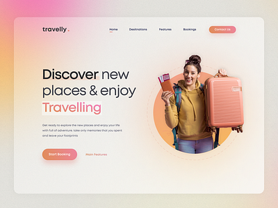 Travelly- header and hero exploration