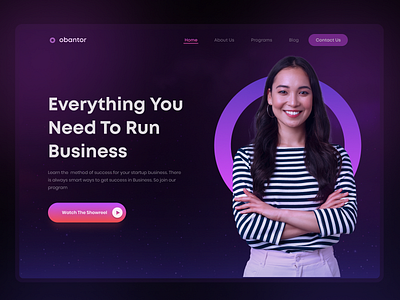 Header & Hero Exploration 2021 branding business dark theme header hero landing page minimalist product design trending typography ui ui design uiux web design website