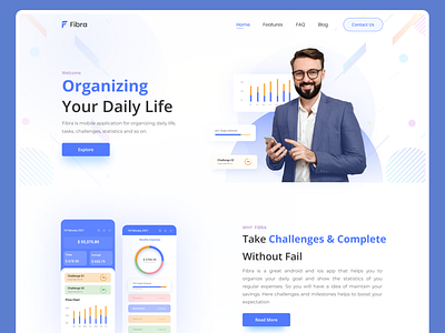 Fibra | Finance App Hero Exploration 2021 application bank design designer finance homepage landing page minimalism pay trending web web design web page website