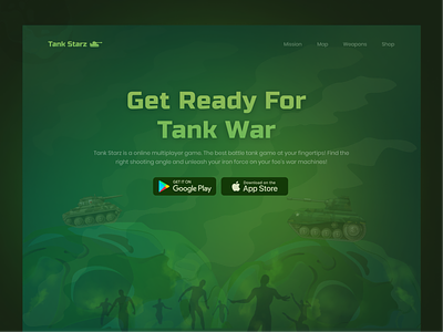 Tank Starz | Hero Exploration designer download game games header hero interpage landing page multiplayer star tank trending ui ux war weapons web web design webpage website