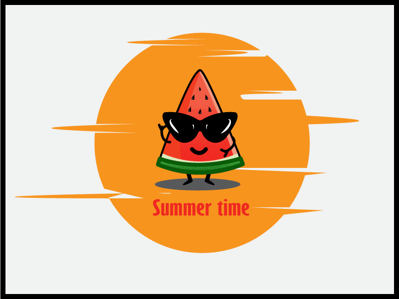 summer time watermelon atwork illustration dribbble