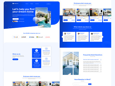 Safe Home - Real Estate Landing page UI Design