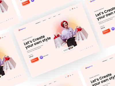 eCommerce Header design concept