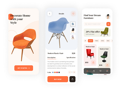 Furniture Mobile App UI Design