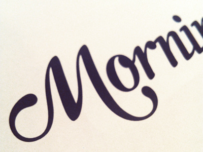Morning Glory Lettering design drawing lettering script type type design typography