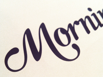 Morning Glory Lettering