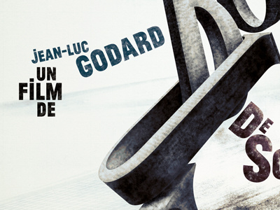 À Bout De Souffle (Breathless) 3d type cinema design experimental french godard illustration jean luc lettering poster type