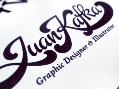Juan Kafka lettering branding business card design identity illustration lettering logo type