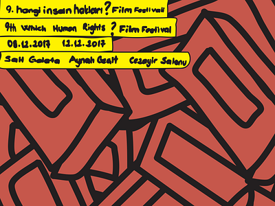 (Redesign) Poster Design - 9th Which human righs? Film Festival design illustration patter photoshop poster typography