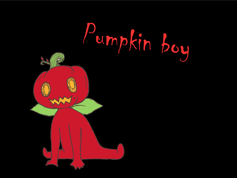 Pumpkin boy ! gif animated illustration