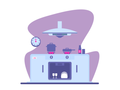 illustration kitchen ui 插图