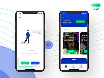 Give app ui uidesign uxdesign