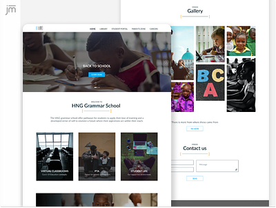HNG sample School website branding design education kids photography school uidesign
