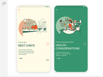 Rosita Kitchen app design illustraion illustrator uidesign