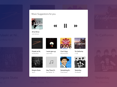 Music Suggestion Card android card design icons mobile app music ui ux