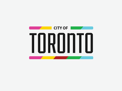 City of Toronto colorful logo toronto typography