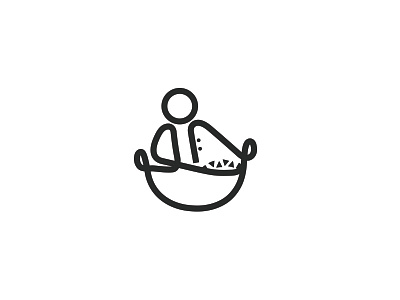 Redesign logo! Please Feedback (Frying Samosa) food fry logo man redesign samosa