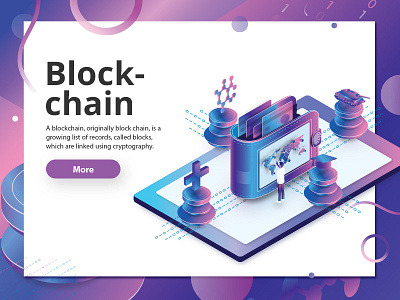 Blockchain biotech bitcoin blackchain crypto currency design diotechnology education isometric isometric design medicare military