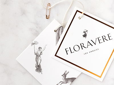 Floravere Hang Tags branding bridal corporate design corporate identity design fashion floravere hang tag logo luxury packaging studio marie zieger
