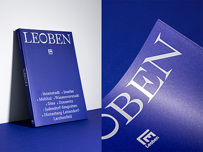 Leoben Cover art direction blue book book design chronicle cover cover design editorial design hot foil iron leoben studio marie zieger typography white