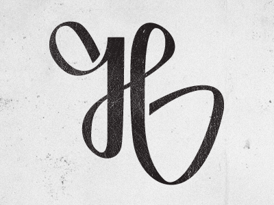 Hunter h letter lettering swirls typography