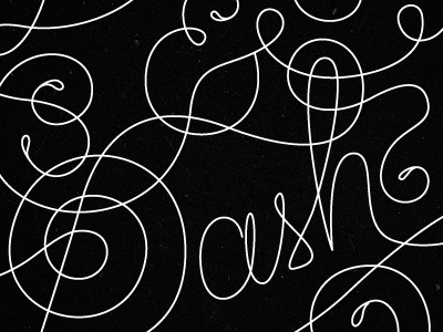 Dine & Dash dash hand lettering illustration letter lettering script swirls typography