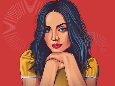 ana de armas portrait adobe illustrator adobe photoshop adobeillustrator design illustration illustrator vector vector vexel vectorvexel vexel