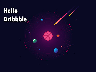 Hello Dribbble! adobe adobeillustrator art design illustration illustrator vector