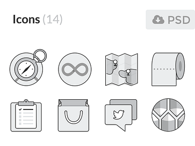 [Freebie] Monochromatic Flat UI Icons