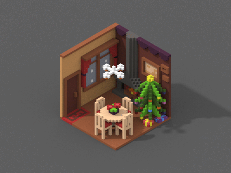 Room #3 3d magicavoxel poly room