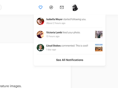 Instagram Web Notification