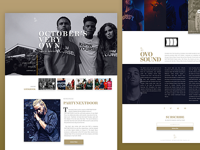 OVO—02 concept design exploration layout october own very web