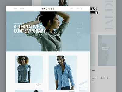 Fashion Brand brand concept contemporary ecommerce fashion interaction layout modern site web