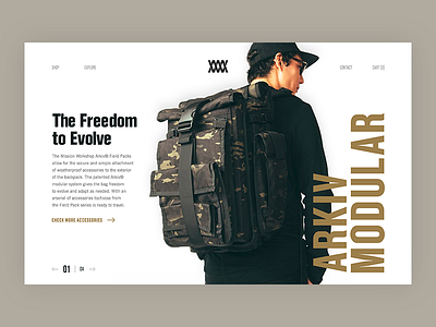 Bag 🎒 bag brand layout mission typography website workshop