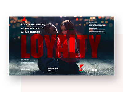 Loyalty 🔥 exploration grid hiphop inspiration kendrick qouted rihanna spacing typography