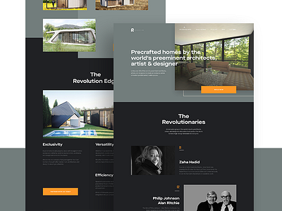 Revolution Concept design homes precraft responsive revolution typography website