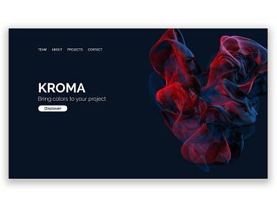 Kroma #2 abstract colors design landing landing page smoke ui web webdesign website