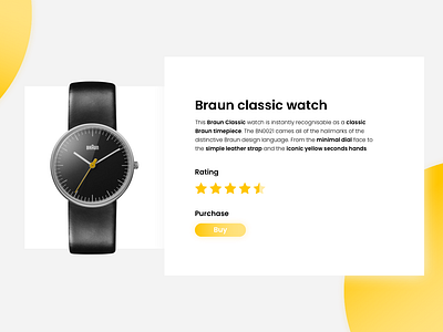 Braun classic watch design landing ui web webdesign website