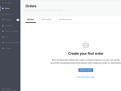 Dashboard orders overview dashboard orders payments ui