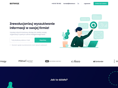 Botwise Landing Page by Mateusz Augustynowicz on Dribbble